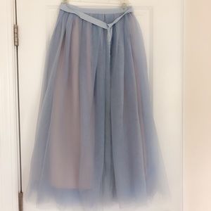 J Crew Tulle Ball Skirt Pale Blue size 0